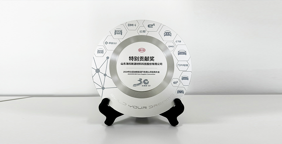 乐动在线官网-乐动在线平台连续四年再度荣获比亚迪2024年“特别贡献奖”